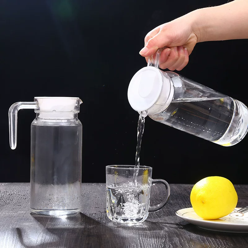 Аcrylic capacious pocket flask for home use, transparent teapot, wholesale