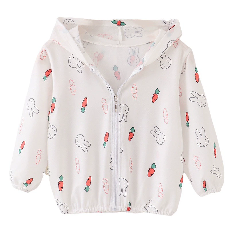 Детская солнцезащитная одежда, защита от ультрафиолета, летняя рубашка из ледяного шелка с функцией кондиционирования, дышащая, солнцезащитная одежда для мальчиков и девочек, детская солнцезащитная одежда