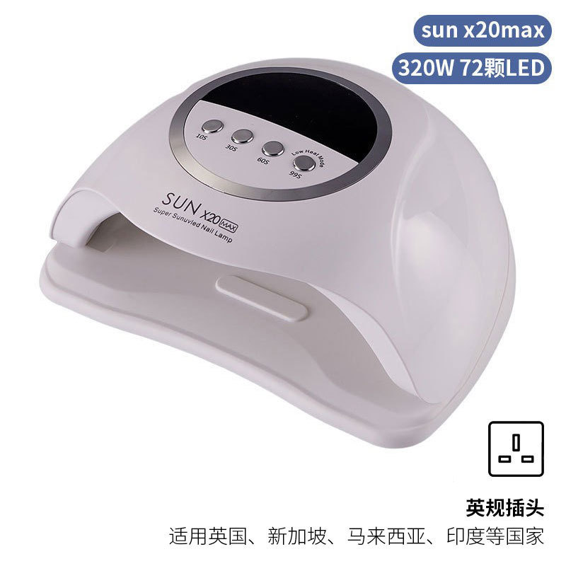 Lámpara de uñas 320W Lámpara para hornear de uñas de alta potencia Luz roja con asa Gel de esmalte de uñas Lámpara de fototerapia de uñas Máquina de uñas transfronteriza