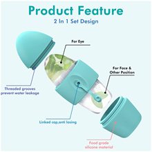 跨境硅胶敷脸冰格  冰敷去浮肿降温 脸部冰敷按摩冰滚轮