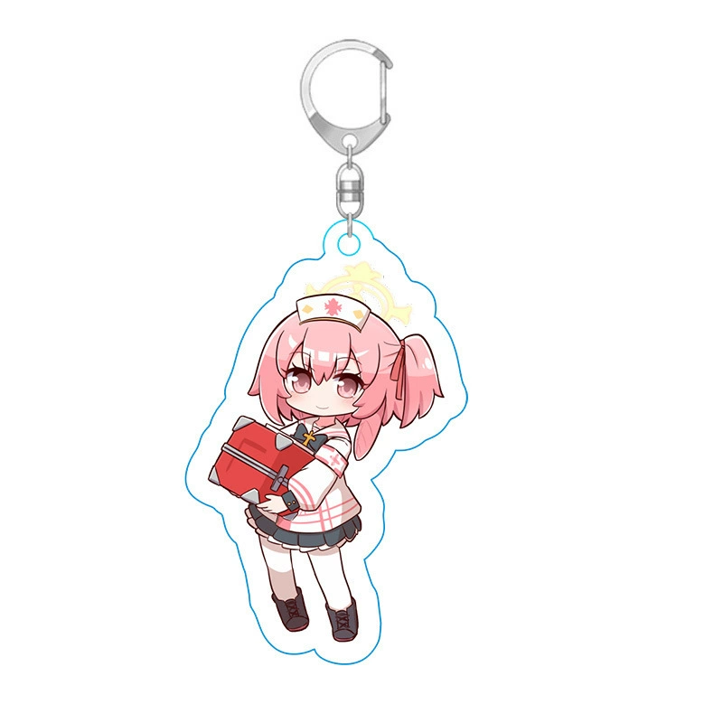 Anime Blue Files Peripheral Keychains Blue Files Acrylic Pendant Animation Keychain