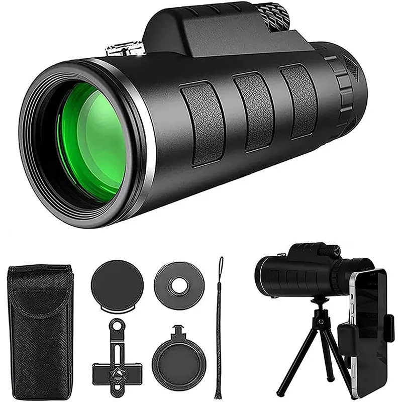 Telescopio monocular 40x60, modelo popular del fabricante, dispositivo portátil de una sola lente para uso diurno y nocturno, se puede conectar a un teléfono móvil para fotografía. image 4