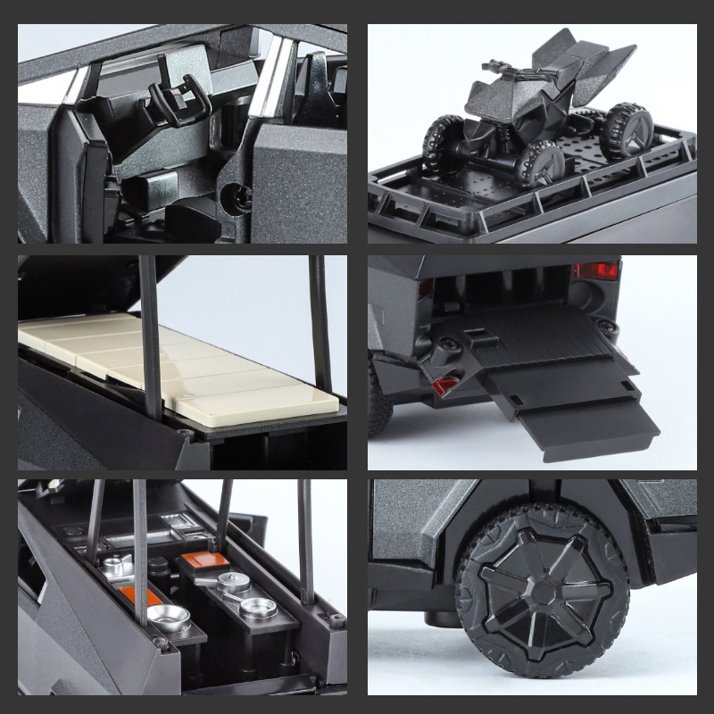 Nuevo Haodi 1/32 Tes Camping Pickup RV Modelo de aleación Simulación Decoración de coche Juguetes para niños Caliente transfronterizo