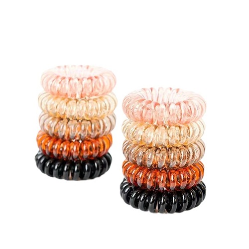 Transparent small phone ring hair rope, simple and versatile, colorful, non-damaging hair ring, high elasticity, simple hair accessory