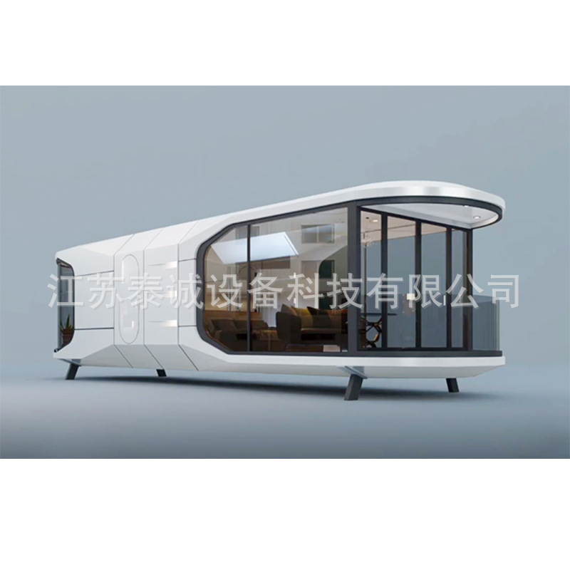 网红 不锈钢太空舱可移动玻璃房屋景区露营酒店活动板房民宿客舱