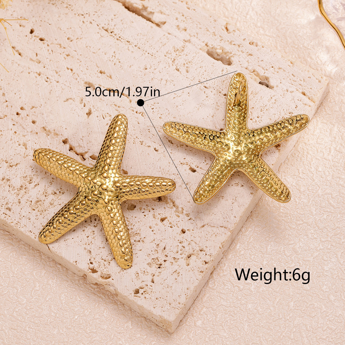 All Seasons Season Polished Finish 1 Piece 304 Stainless Steel Sun Starfish Conch Polished Pendant DIY Ornament Accessories
