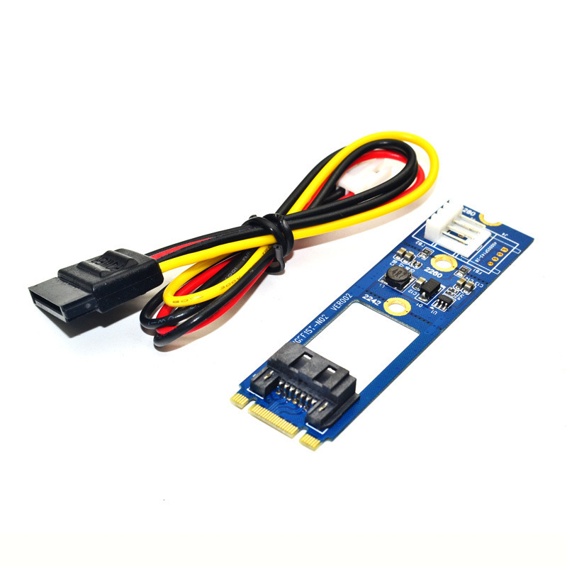 M.2 Ngff Sata to 7Pin Sata M2Tosata Converter Adapter Horizontal Type with Power Supply M.2 Ngff Sata to 7Pin Sata M2Tosata Converter Adapter Horizontal Type with Power Supply