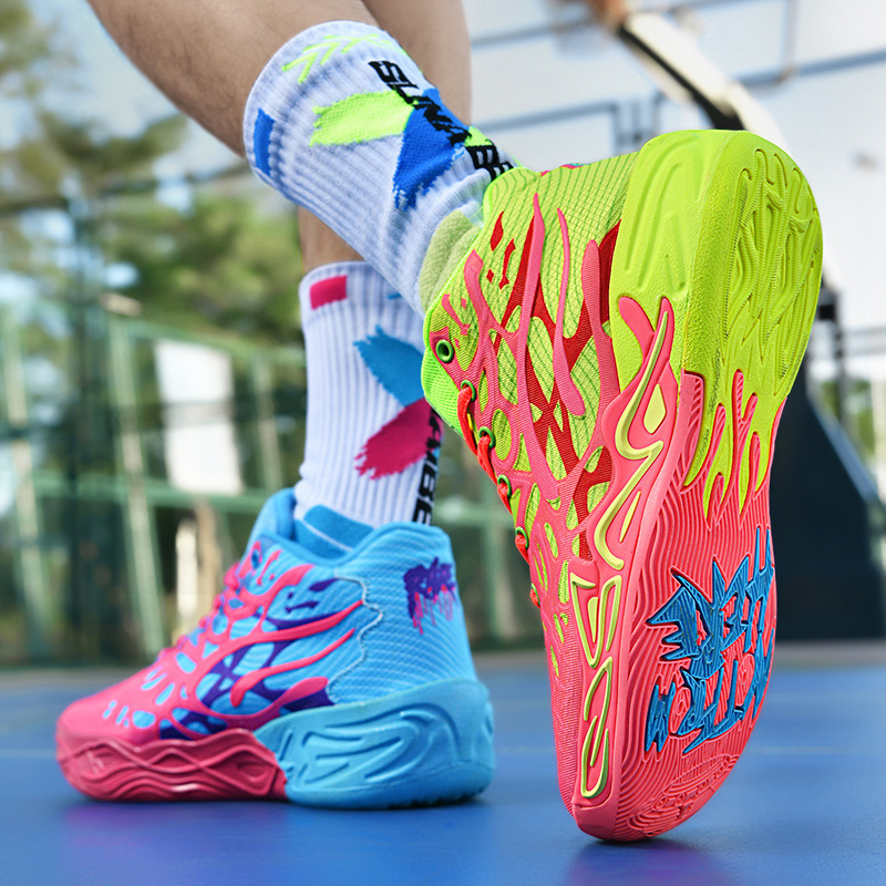 Street Basketball Shoes Men's Trendy Personalized Western-style Sports Boots Rubber-soled Concrete Wear-resistant Practical Competition Shoes Street Basketball Shoes Men's Trendy Personalized Western-style Sports Boots Rubber-soled Concrete Wear-resistant Practical Competition Shoes