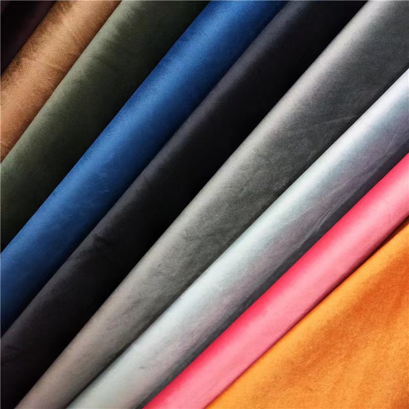 厂家直销加厚丽丝绒天鹅绒荷兰绒面料法国绒金丝绒单面绒人造沙发