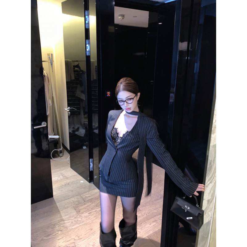律政佳人御姐收腰海妖风高级西装外套包臀半裙套装女|undefined