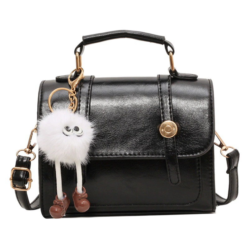 Элегантная пригородная ретро модная сумка 2023 Зимняя Новая Универсальная однотонная текстура маленькая квадратная сумка через плечо