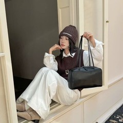 进口小羊皮Astra保龄球女包单肩包