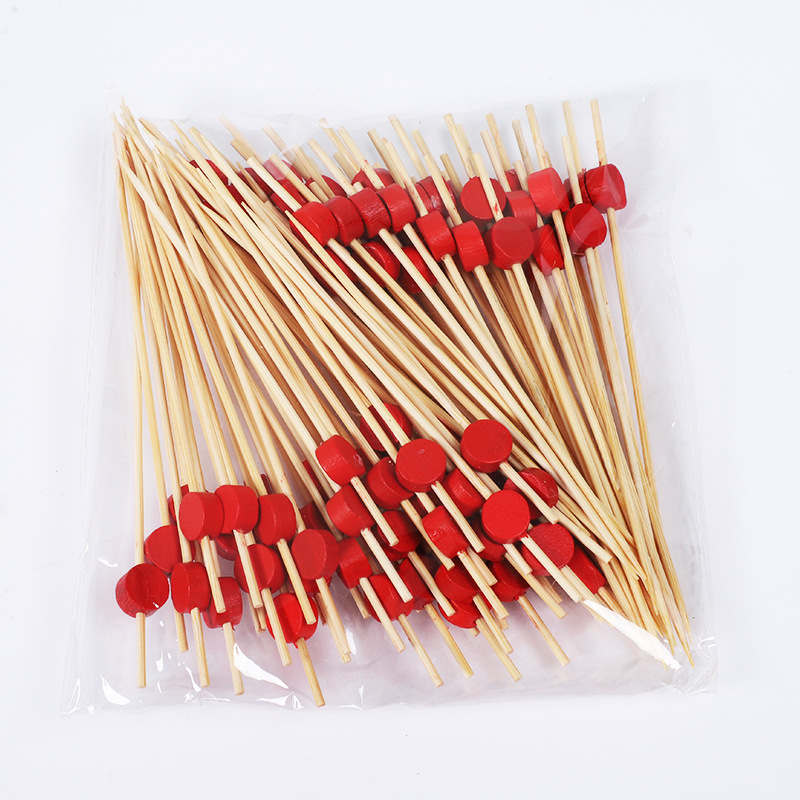 Signo de fruta desechable lindo florecita fresca bolita color postre sushi hamburguesa arte fruta palo de bambú al por mayor