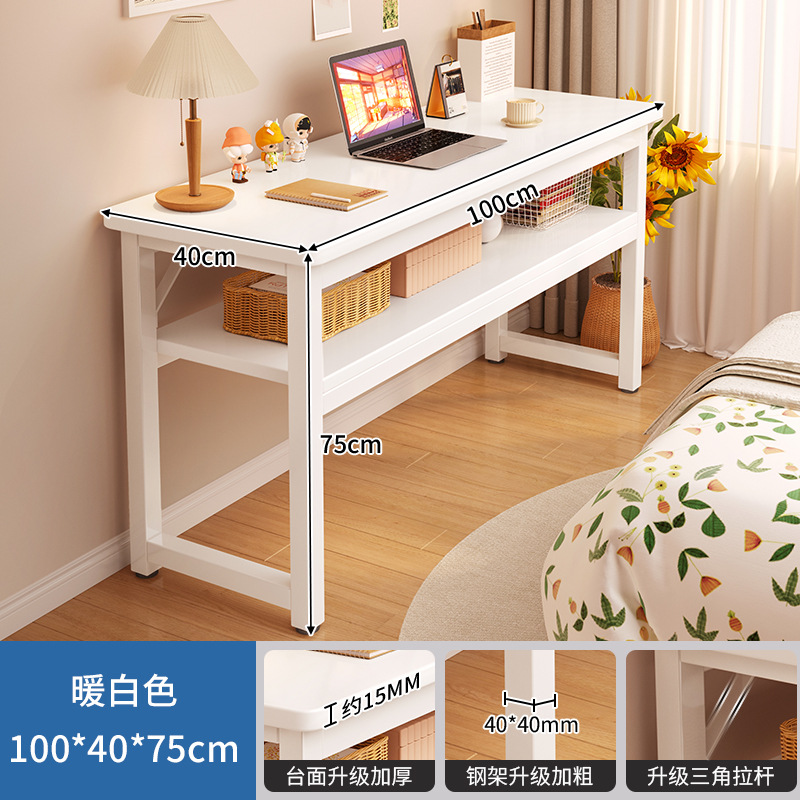Escritorio de doble escritorio simple estudio dormitorio casero estilo de crema mesa de maquillaje de chicas escritorio de computadora rectangular