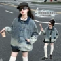 女孩女童新款复古牛仔衣
