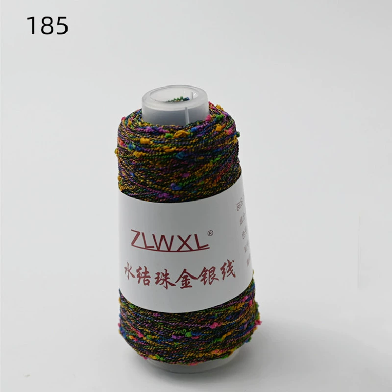 Woven silk threads handmade, 50 gram, gold and silver
