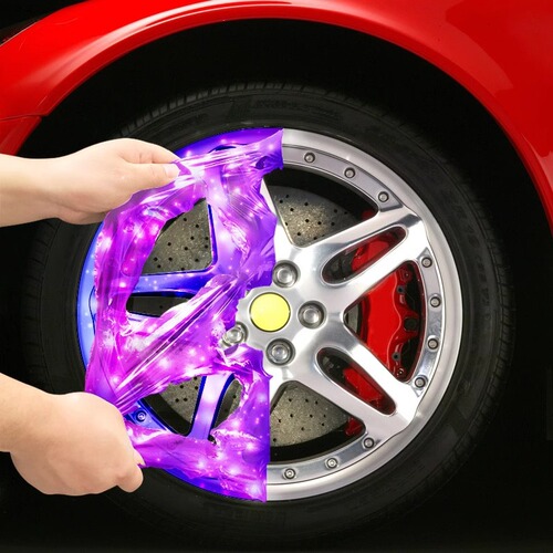Color-changing car wheel spray film, full body tire color-changing steel rim, bright black hand spray paint, hand-tearable spray film