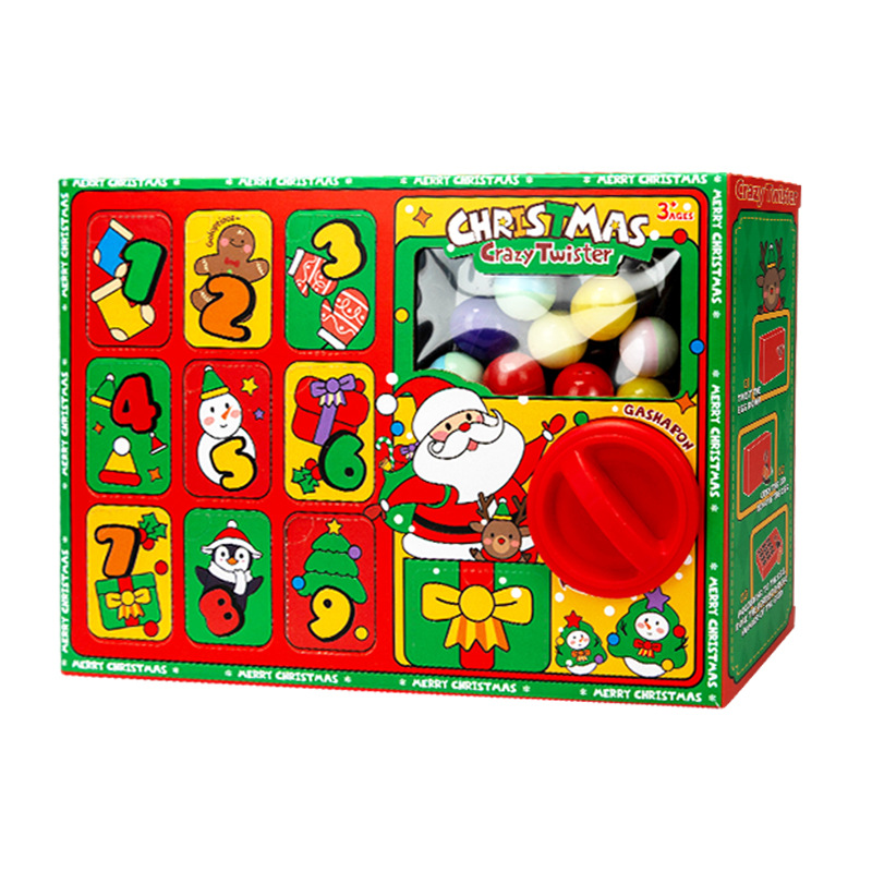 Niños transfronterizos agujero de Navidad agujero le máquina de torsión de huevos 2 en 1 sorpresa interesante cápsula huevo lotería caja ciega juguetes de regalo