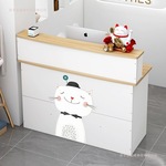 简约现代收银台柜台小型公司前台接待台店铺服装店超市迎宾吧台桌