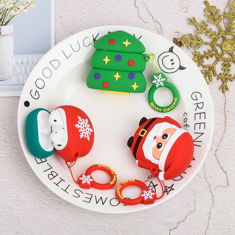 Cartoon Santa Claus Christmas Deer Protective Cover Suitable for AirPods Apple Bluetooth Headphone Pack Factory Ready Stock Cartoon Santa Claus Christmas Deer Protective Cover Suitable for AirPods Apple Bluetooth Headphone Pack Factory Ready Stock