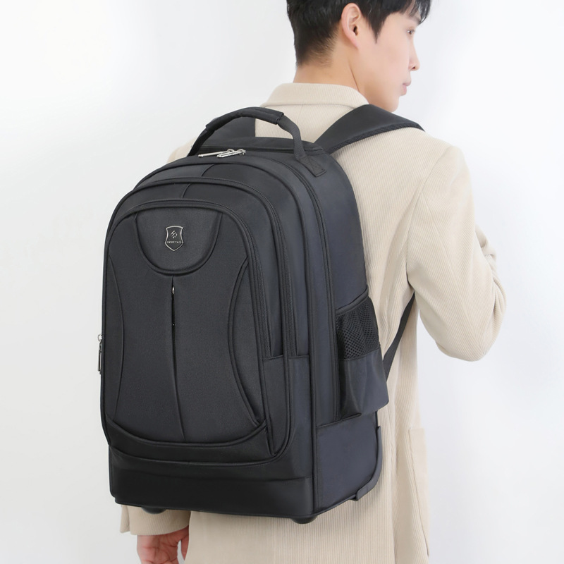 Cross-Border Trolley Backpack, Water-Repellent, Multi-Functional, Large-Capacity, Casual Travel Backpack, Business Trip Backpack