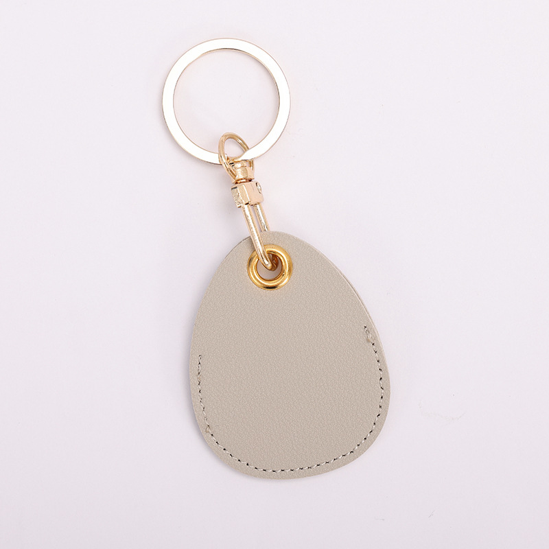 Cubierta de la tarjeta de control de acceso gota de agua llavero cuero genuino comunidad mujer hombre estudiante IC tarjeta de autobús elevador cubierta protectora de inducción