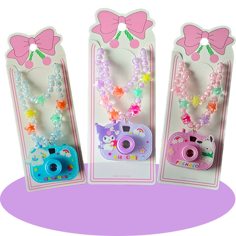 Simulation Projection Camera Necklace, Kidsren's Accessories, Jewelry, Beaded Bracelet, Nostalgic Toys, Birthday Gifts, Student Prizes