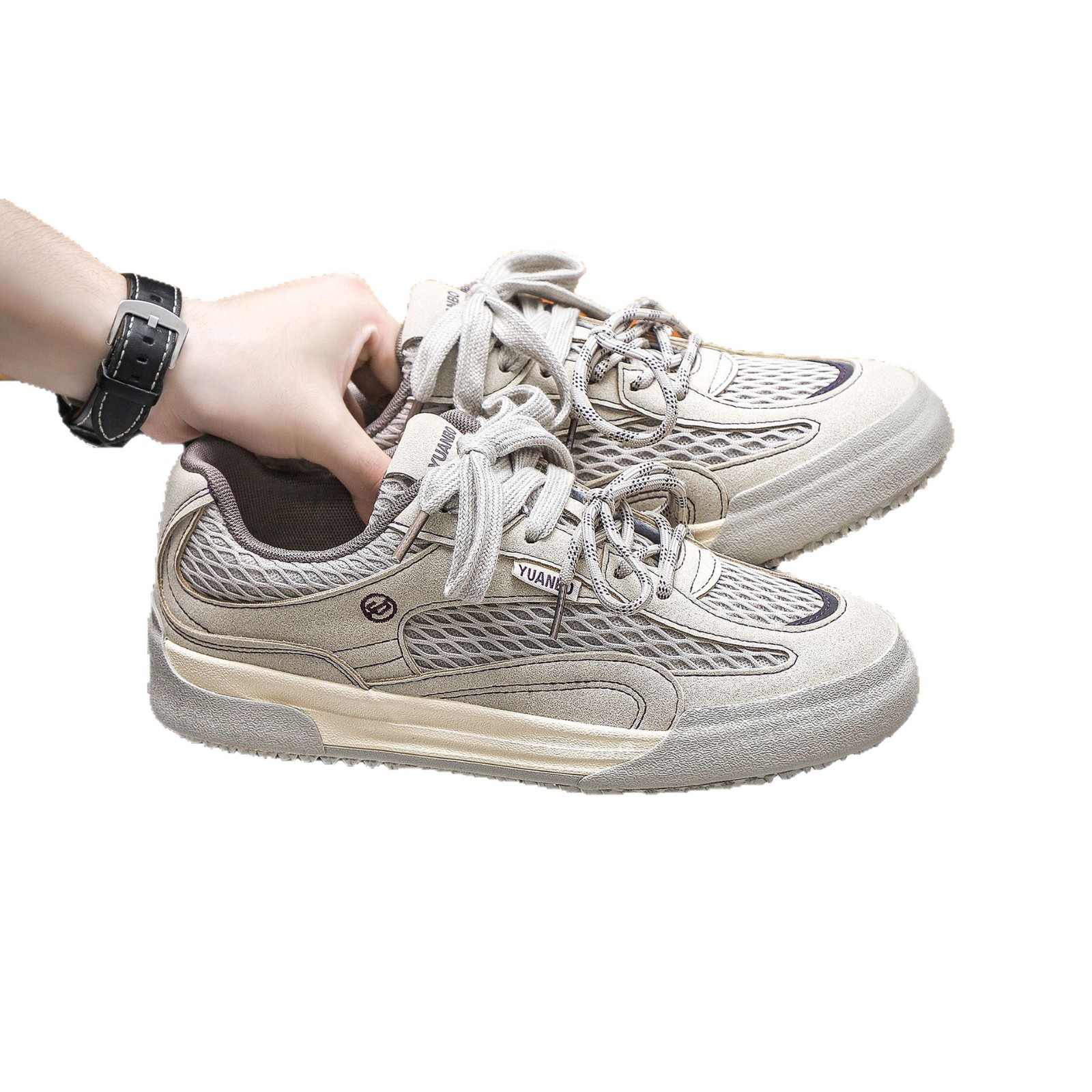 Vintage coreano zapatos de entrenamiento para hombres 2025 primavera nuevos zapatos blancos de moda universal nicho zapatos de skate casuales para estudiantes
