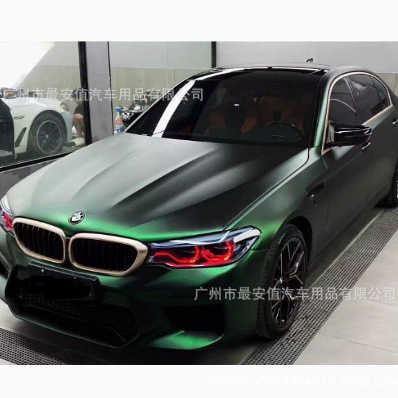 Car Color Change Film Pet-Electroplating Film Personalized Ultra-Matte Venom Green Full Body Paint Protection Film Car Paint Color Change Film