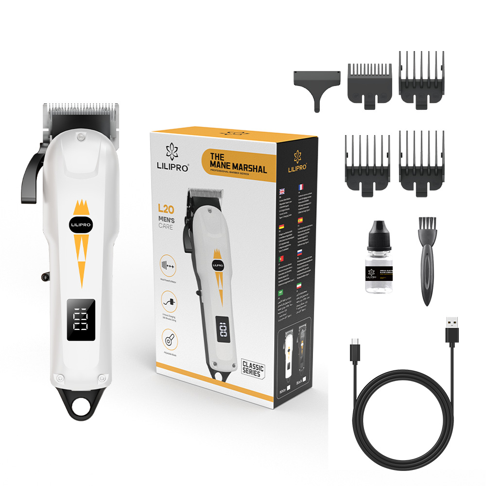 LILIPRO现货外贸爆款充电式电动理发器头发胡子体毛修剪器电推剪