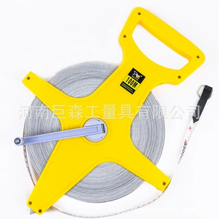 定制皮卷尺塑壳架式纤维长尺 长卷尺布尺测量工具 皮尺手提尺测量