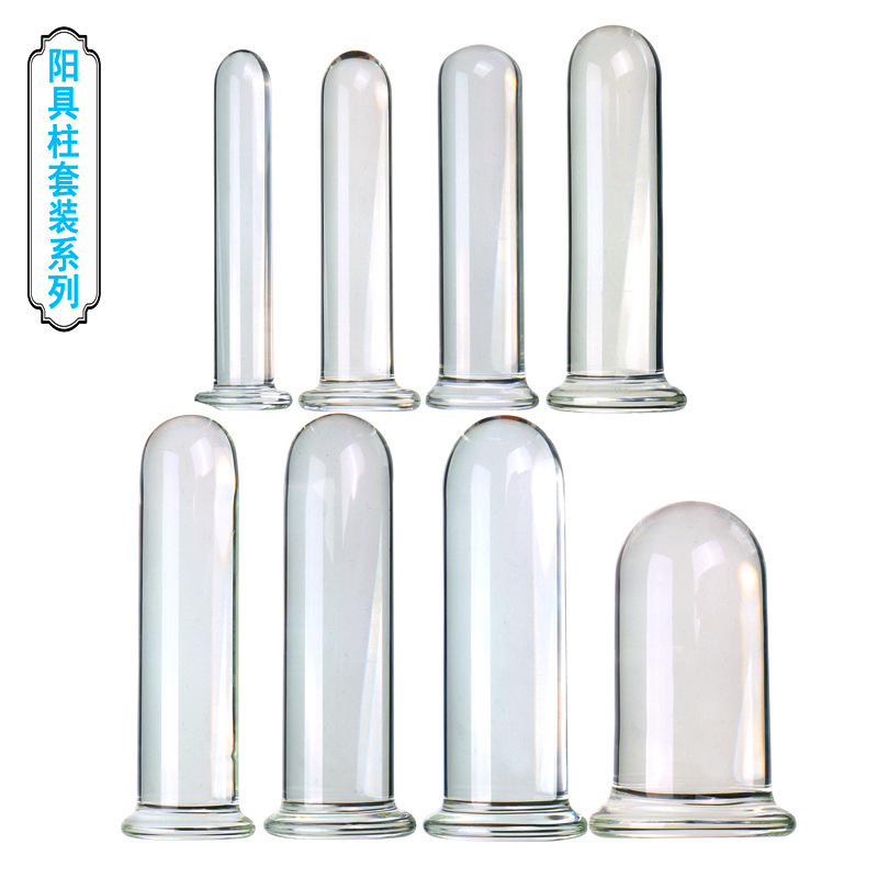 Female masturbation diameter 2.0-6.0cm cylindrical base transparent glass penis adult sex products substitute hair Female masturbation diameter 2.0-6.0cm cylindrical base transparent glass penis adult sex products substitute hair