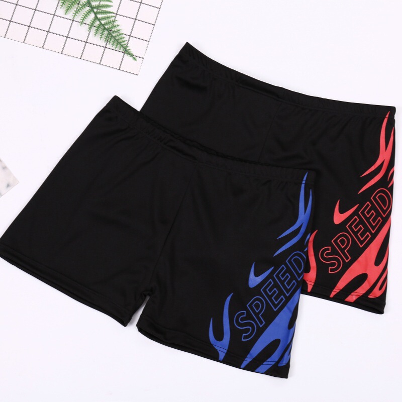 Men's Swimming Trunks Fashionable Printed Adult Plus Fat Boxer Shorts Quick-Drying Sports Anti-Embarrassment Hot Spring Men's Swimming Trunks