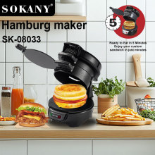外贸跨境SOKANY08033汉堡机火腿面包煎蛋烤炉牛排烧烤机电饼铛