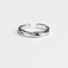 Small design line cute fresh ring with bow, simple and elegant design, trend of season, on index finger