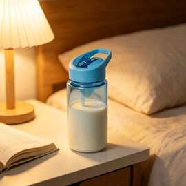 ins 网红同款单层透明塑料水杯直筒吸管提手设计运动水壶