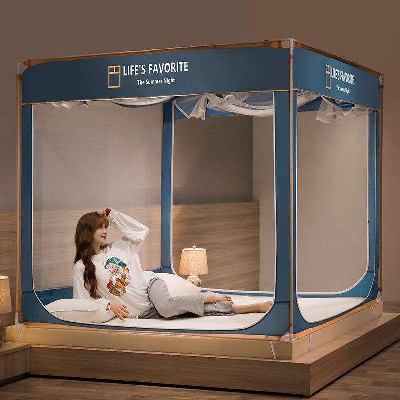 new pattern children Three-door bunk Mosquito net Bracket thickening encryption Generous Zip Drapery Manufactor