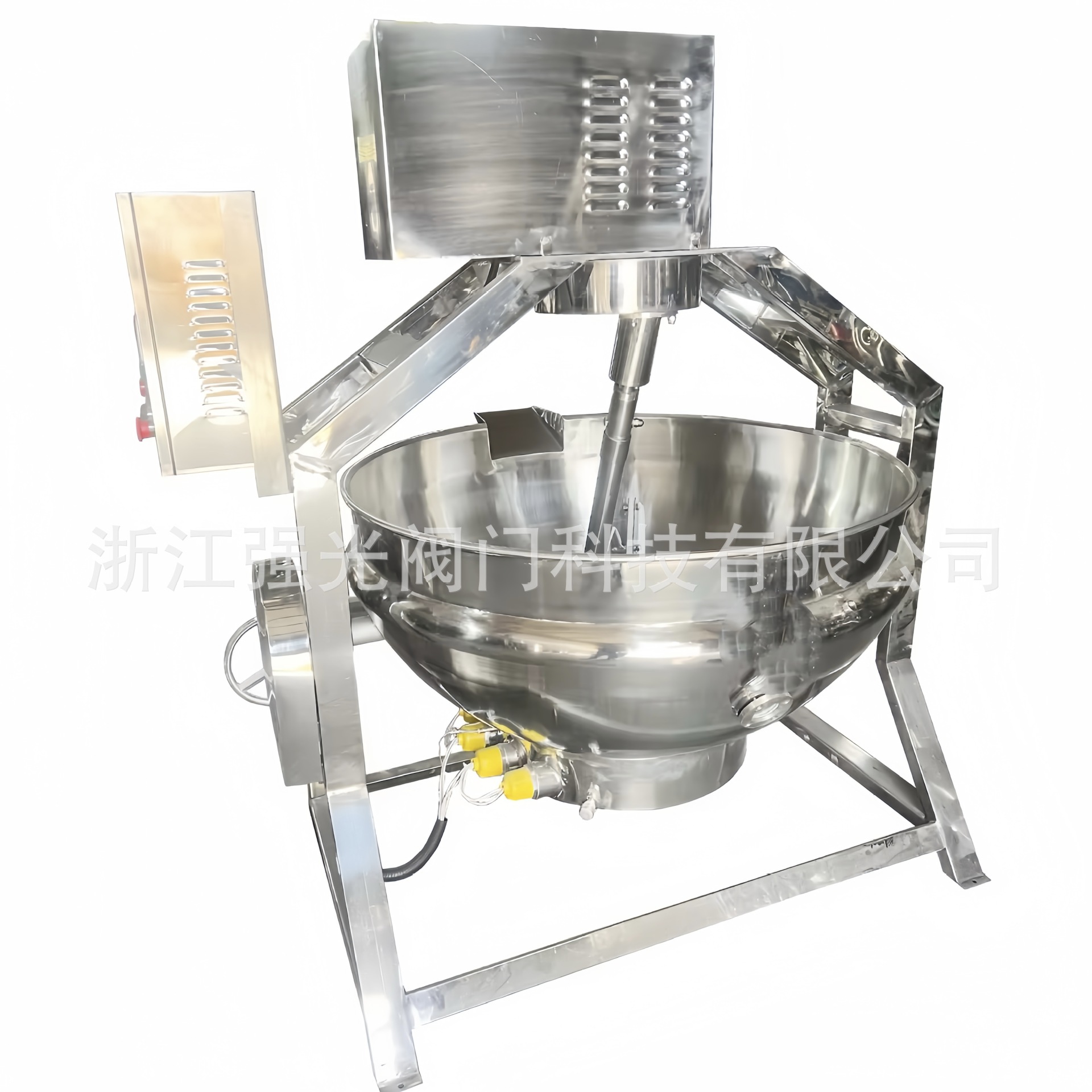 高粘度馅料炒制食品级不锈钢电加热带搅拌可倾式球形夹层锅