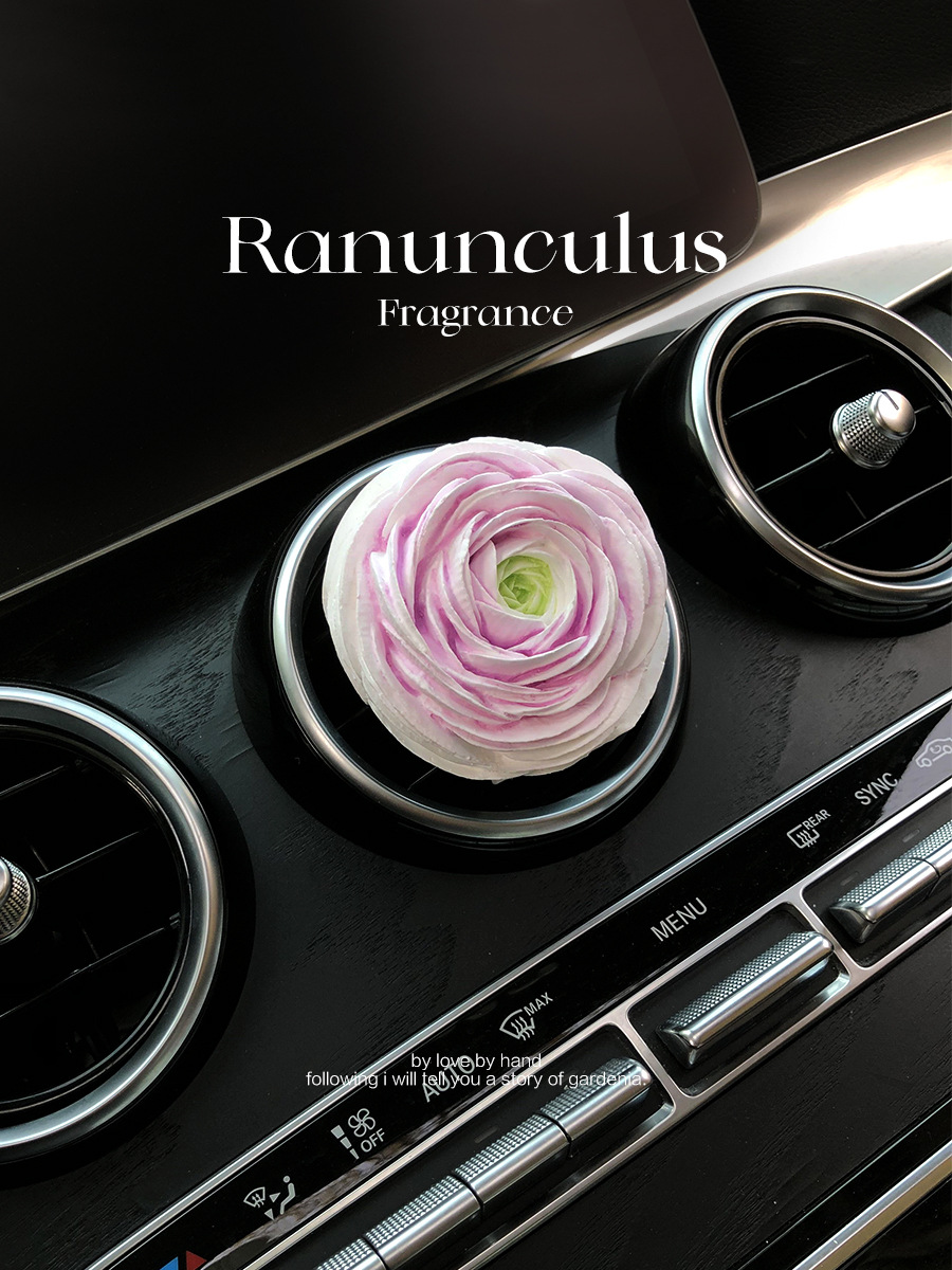 Car aromatherapy perfume wholesale Buttercup peony car air conditioning outlet decoration car expansion stone ornaments women