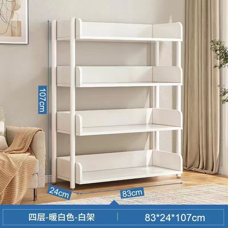 Estante de libros simple de hierro forjado doméstico de almacenamiento de suelo estante de exhibición estante de almacenamiento estante de estante de almacenamiento estante de biblioteca para estudiantes