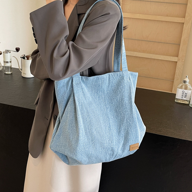 Bolsos para mujer 2024 nuevo bolso de hombro casual de gran capacidad simple y versátil para estudiantes universitarios