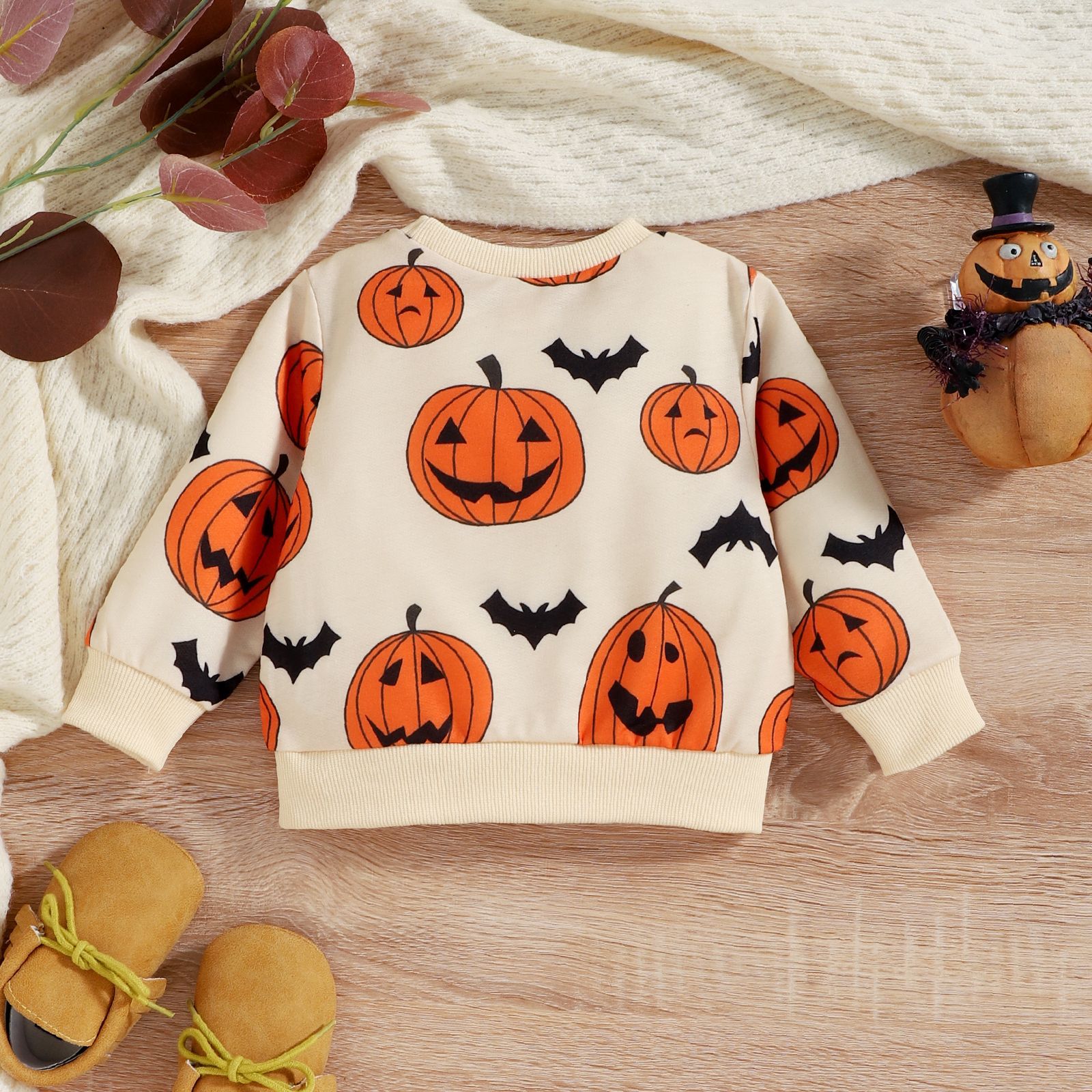 Halloween Cute Pumpkin Cotton Polyester Hoodies & Knitwears display picture 2