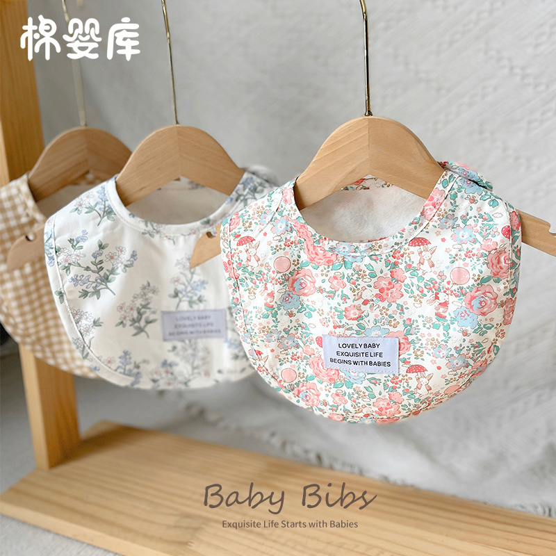 Children's gauze cotton waterproof design eating bib for new born…
