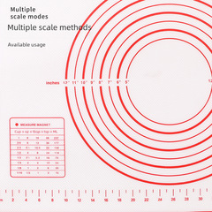 Household Large Thick Dough Kneading Mat Heat-resistant and Baking Mat with Graduations Fiberglass Silicone Rolling Mat for Wholesale