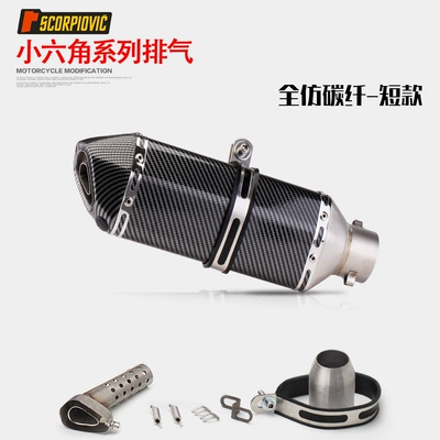 Exhaust Pipe R25_R3_Z400 Yongyuan: Motorcycle exhaust pipe - short-style-full-imitation-carbon-fiber