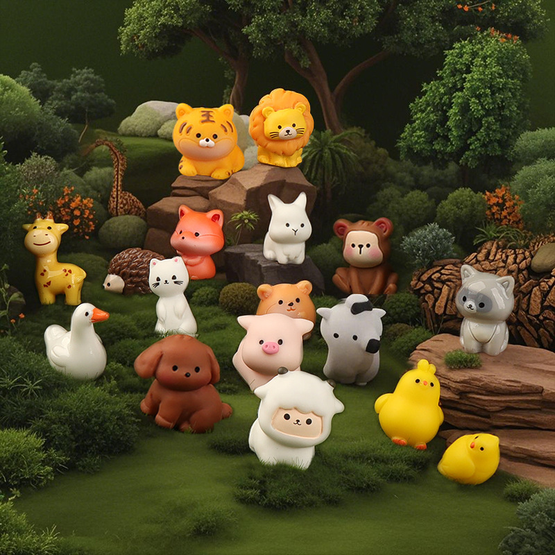 Micro-Landscape Cute Little Animal Duck Doll Pendant Landscaping Resin Decoration Accessories Mini Small Ornaments