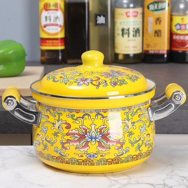 20cm [Yellow entangled branches-ceramic handle]