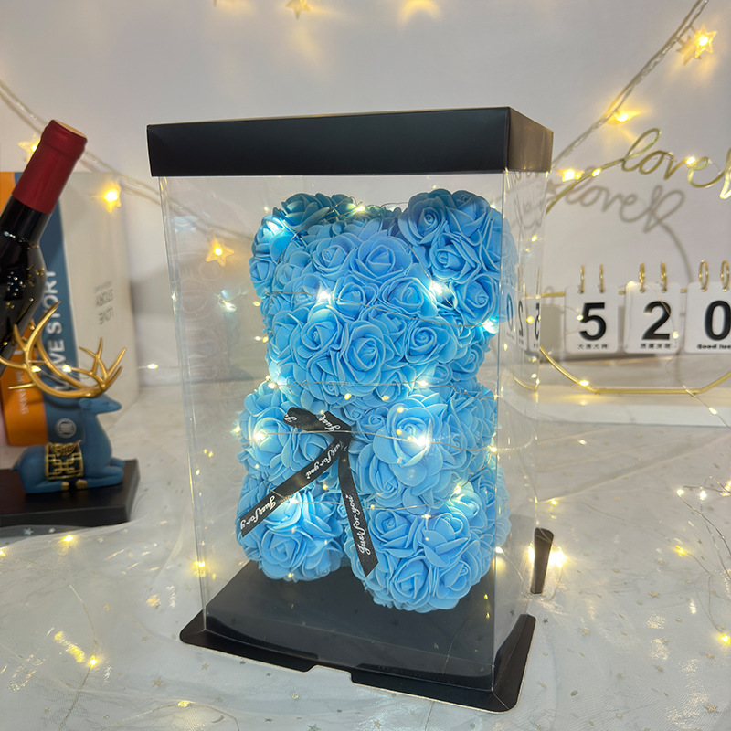 Flor inmortal rosa oso 520 Día de San Valentín regalos del día de la madre regalos de cumpleaños de novia simulación de flores de espuma creativas