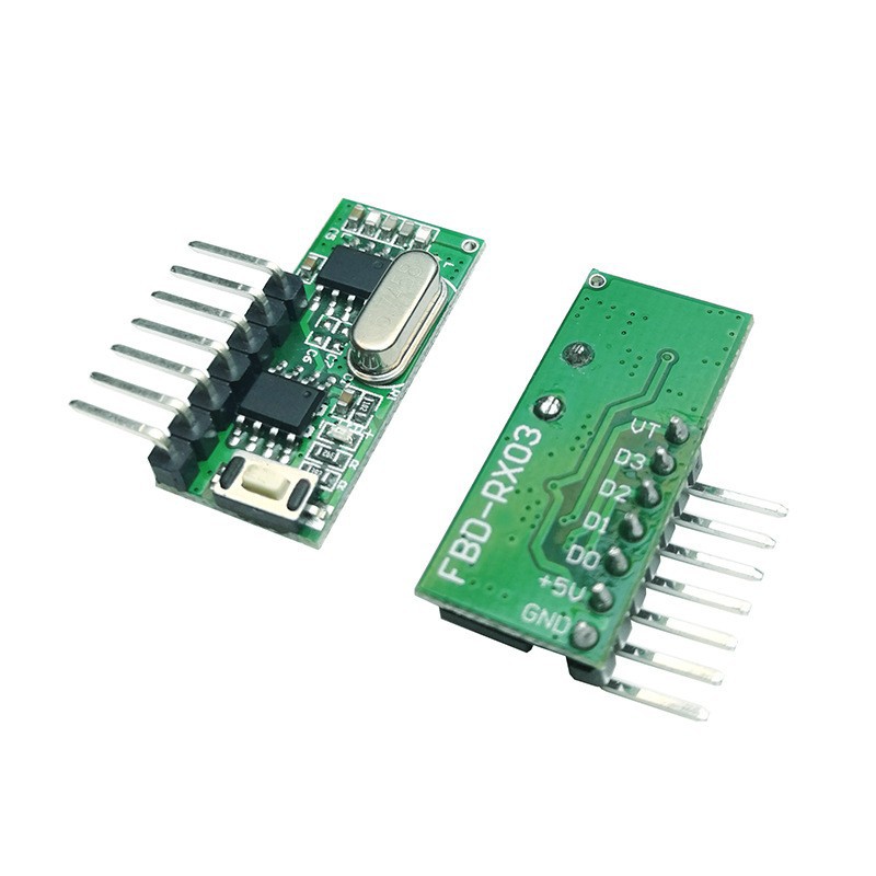 315mhz 433.92mhz无线遥控器接收模块 5V超外差无线RF遥控解码板