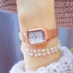 BS新款熱銷廠家直銷外貿鍊表輕奢INS麥穗表間約氣質女手錶FA1660